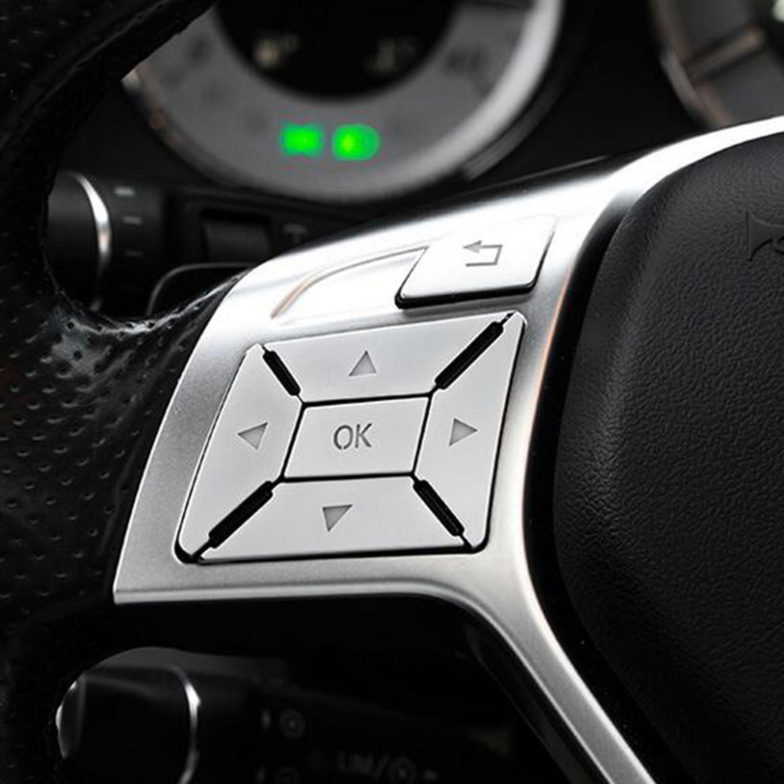 Interior Steering Wheel Button Trim Cover 12pcs For Benz E Class W212 2012-2014