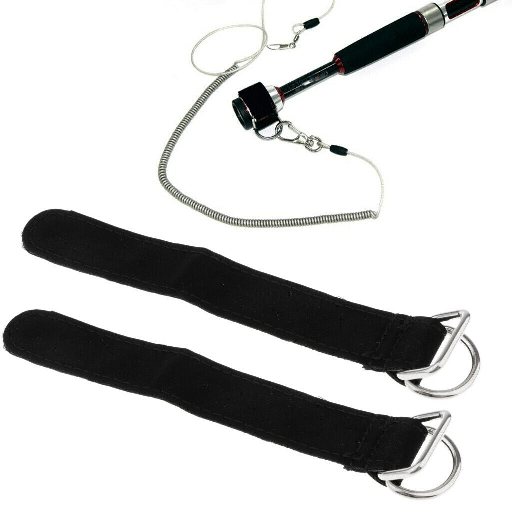 2pcs Fishing Rod Tie Strap Belt Rod Protector for Landing Net, Boat Kayak