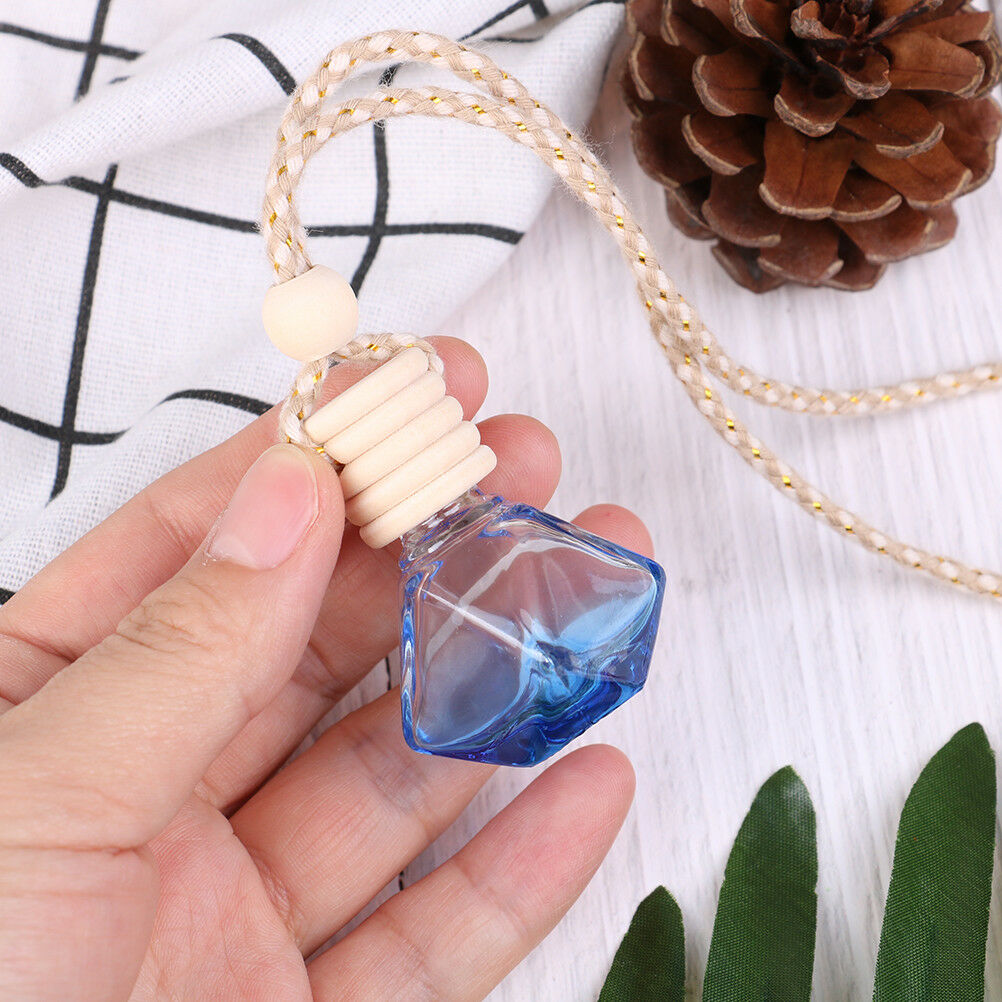 Car hanging empty glass bottles car perfume bottle pendant auto ornament .l8