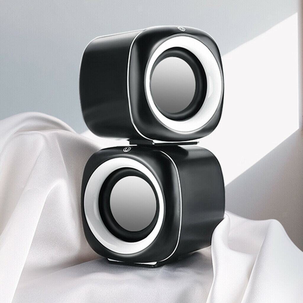 Plastic 3.5mm Computer Speakers USB-Powered Volume Control Surround Sound