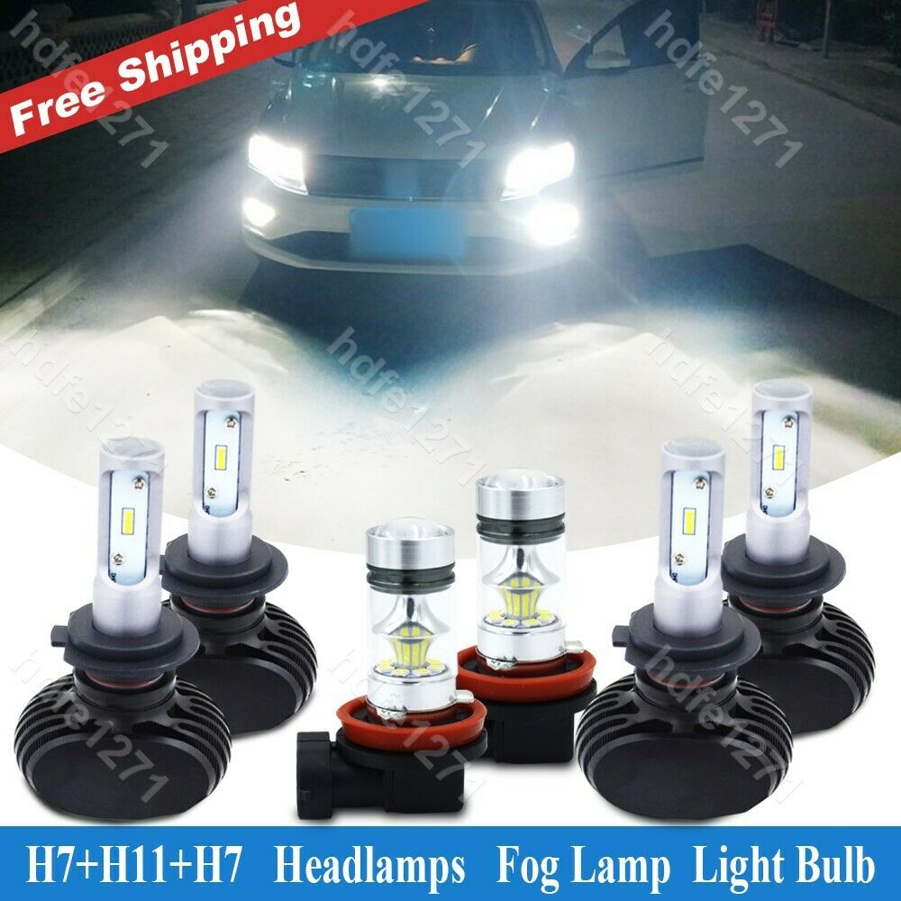 6X Plug & Play White LED Headlight Fog Light Bulbs fit BMW 328xi 335xi 2007 2008