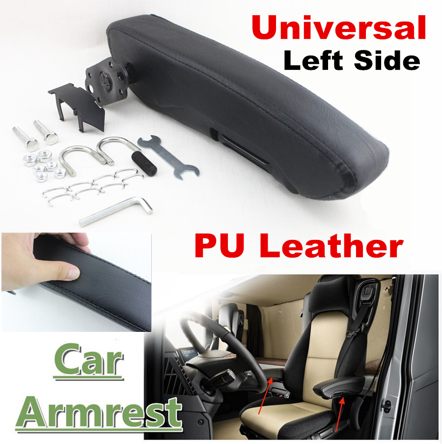 Universal Adjustable PU Leather Truck Seat Armrest Console Box Car Seat Arm Rest