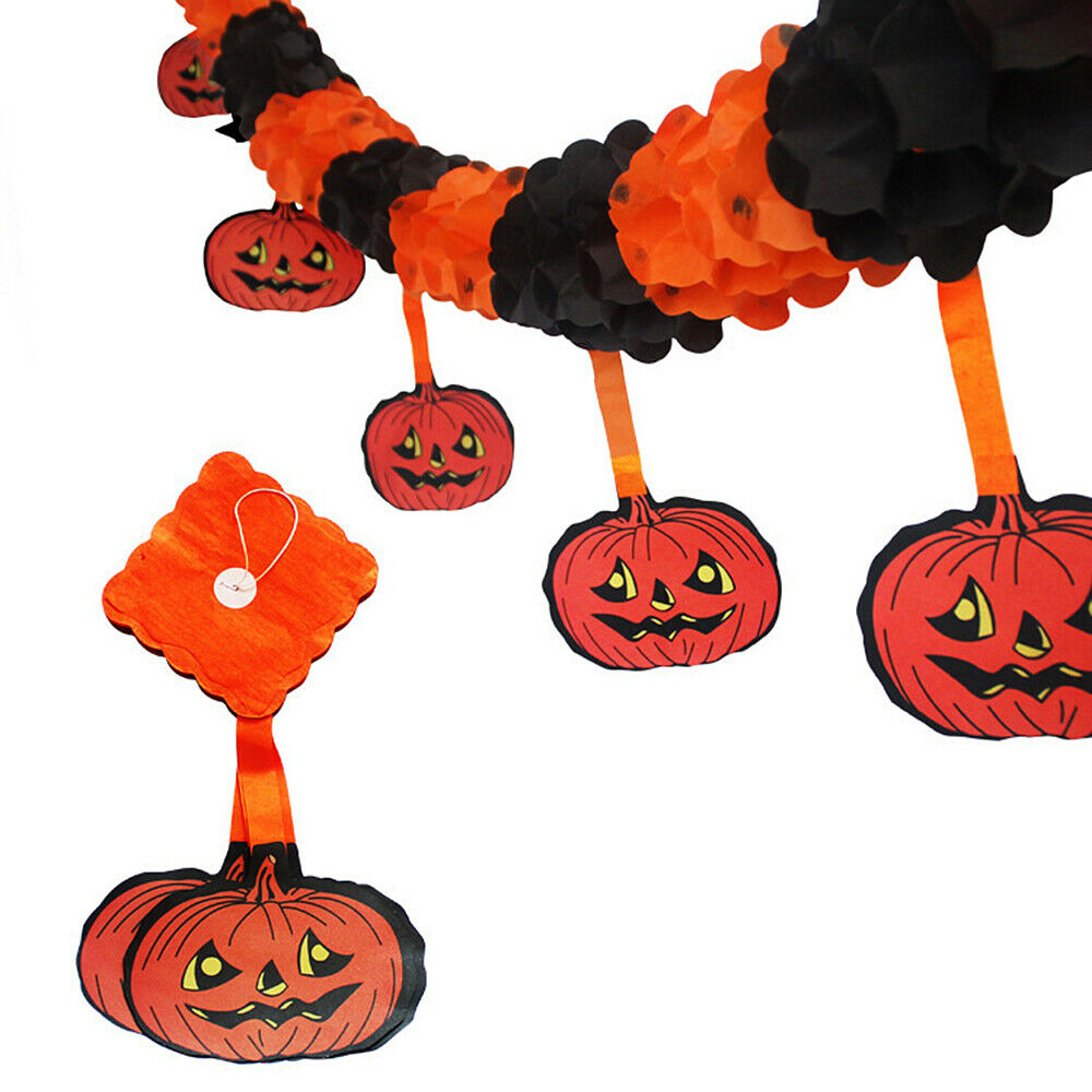 300cm Halloween Atmosphere Decoration Banner Pumpkin Pull Flower Party Supplies
