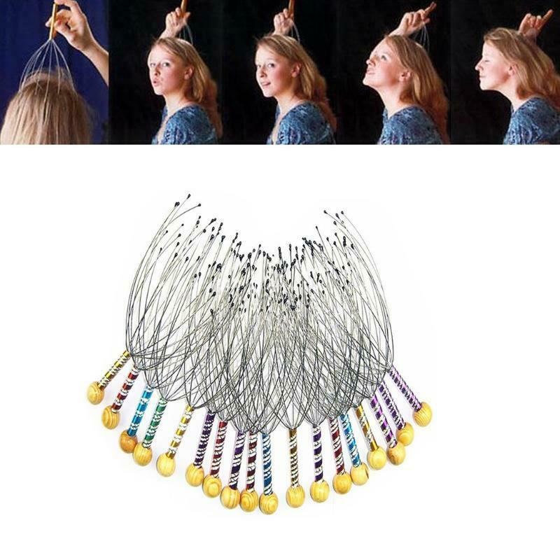 Metal Head Massager Octopus Scalp Relax Spa Headache Stimulate Blood Circula
