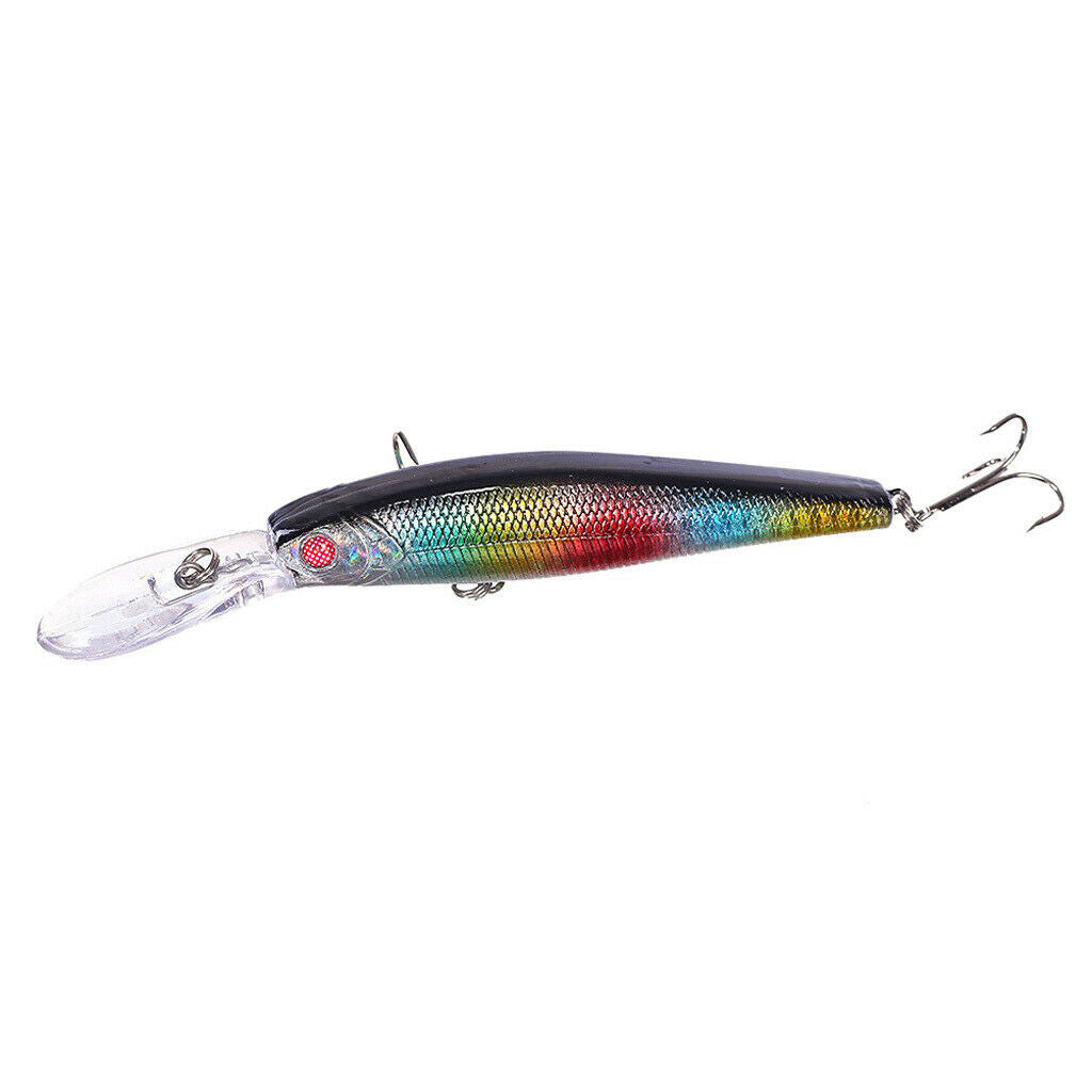 4Pcs Plastic Fishing Lures Crankbait with Hooks Tackle 12.5cm