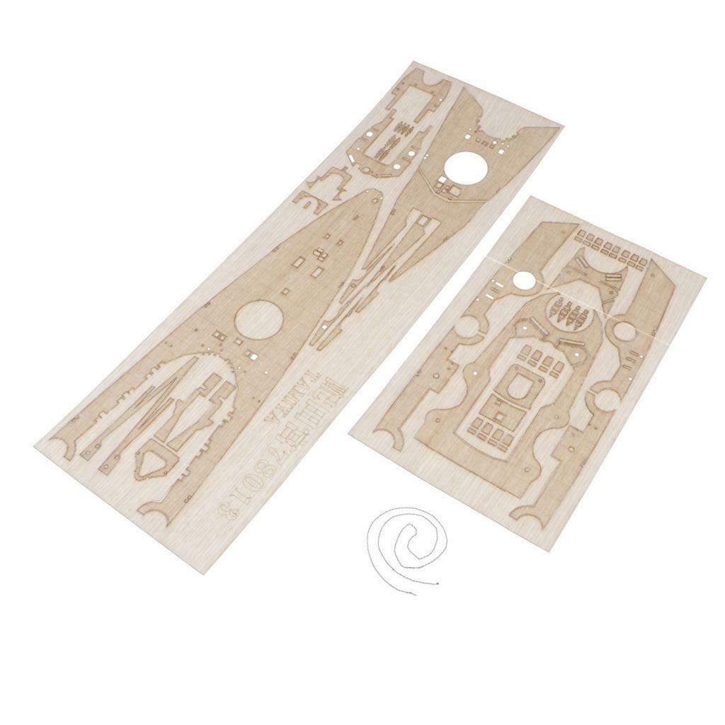 1/350 Wooden Bismarck   Warship Deck Unassembled DIY Upgrade Parts