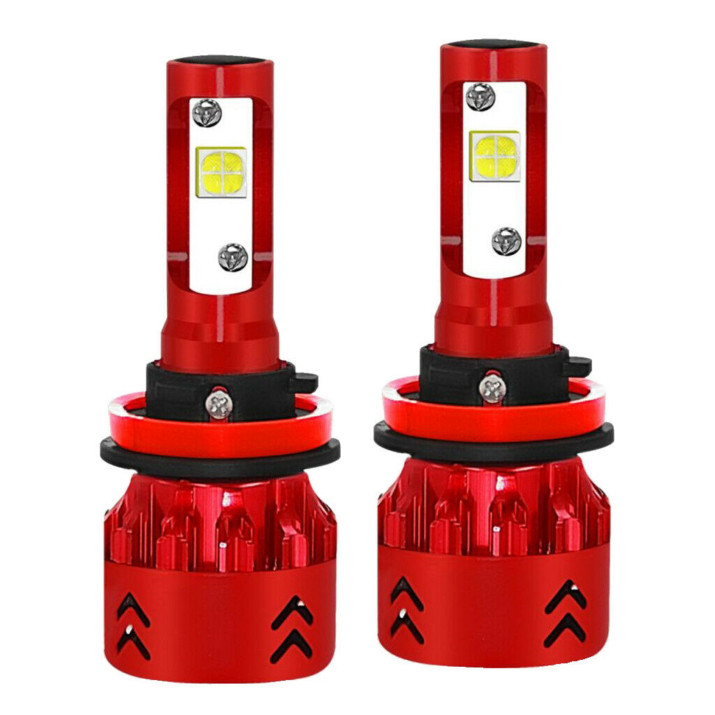 Pair 9V-36V H11 Car SUV White LED Headlight Kit 80W 9600LM 6000K Fog Light