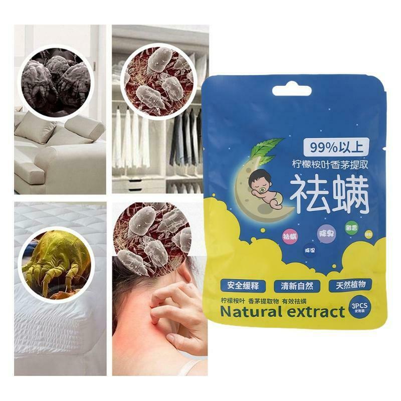 3 Bags Natural Herbal Mite Killer Household Insect Acarid Removal Package Safe