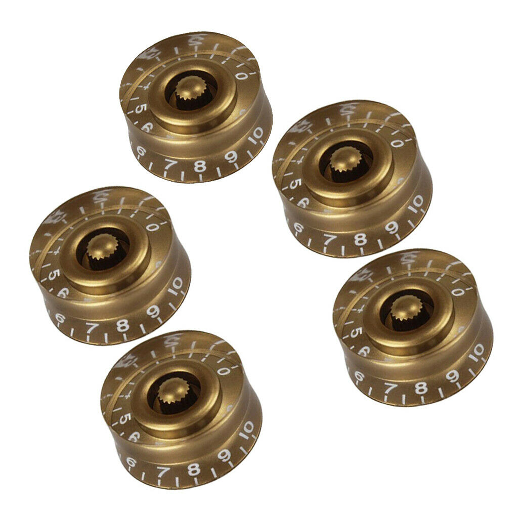Guitar Speed Control Knobs with White Word for Electric Guitar Replacement, 4