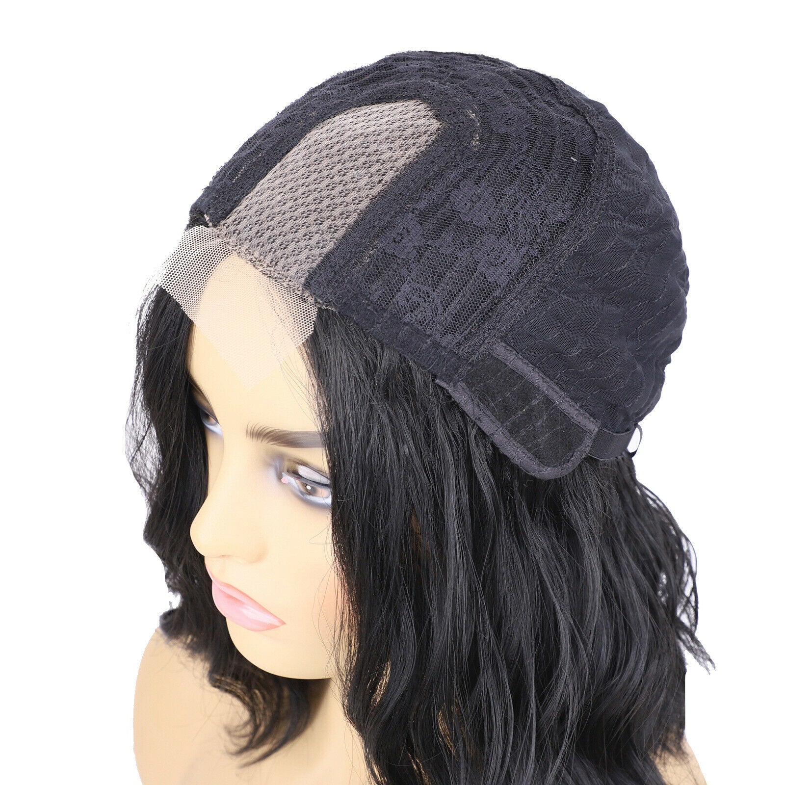 Short Wave BOB Hair Wigs for Black Women Middle Part Synthetic Lace Front Wigs