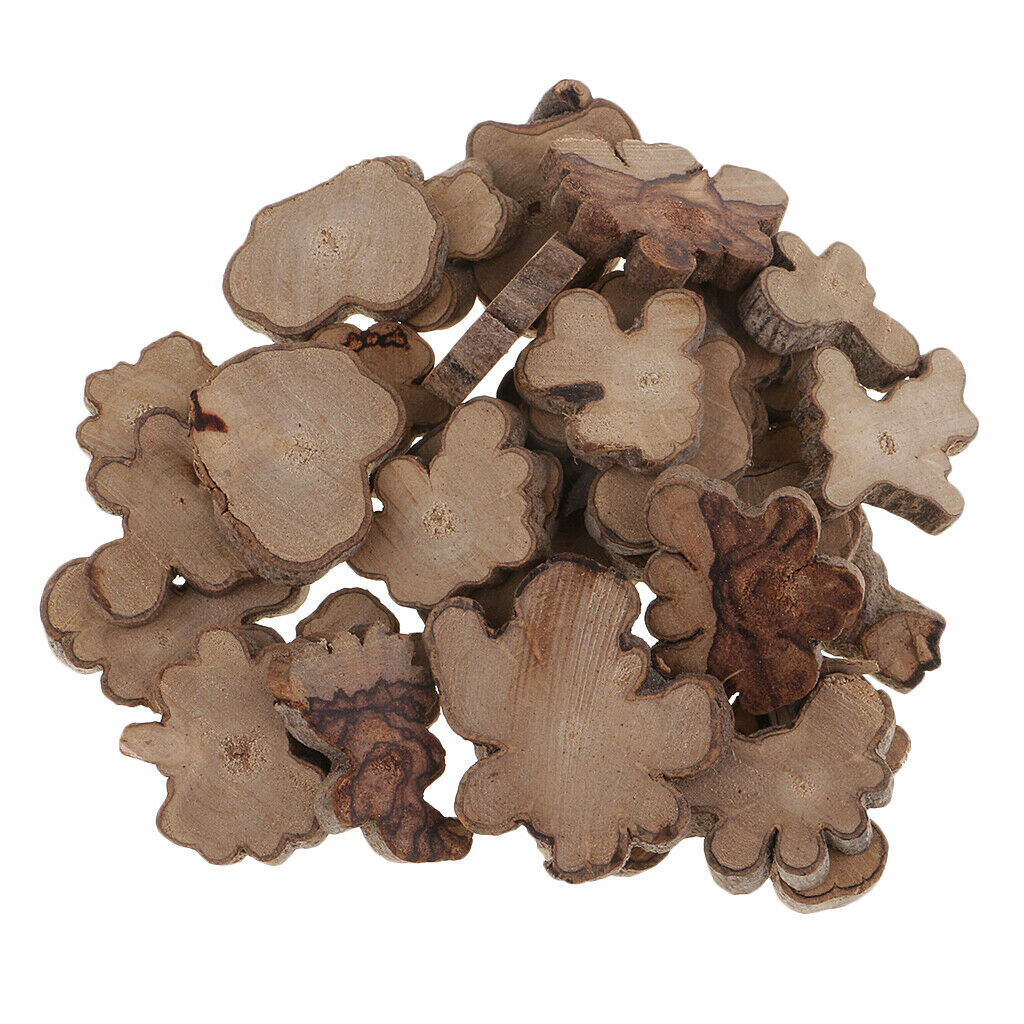 30 Pieces Irregular Wood Log Slices Natural Tree bark