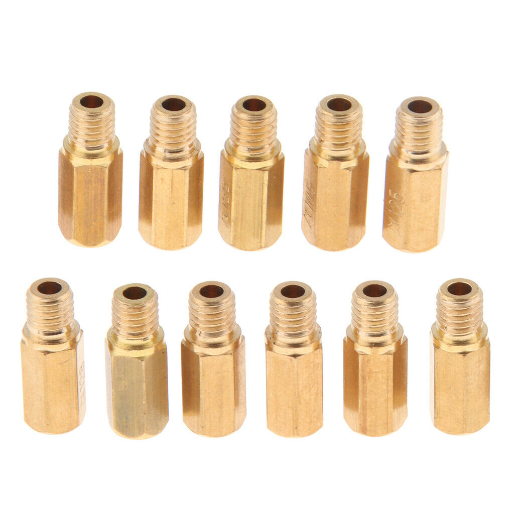 11pcs Hex Carburetor Main Jet Injectors Kit 105 115 118 120 122 125 128 130 132