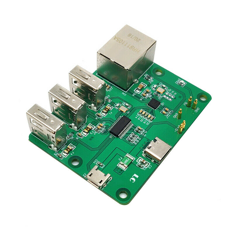 USB to Ethernet Expansion Board for Raspberry Pi Zero HUB Adapter 3 USB 10/1A7B1