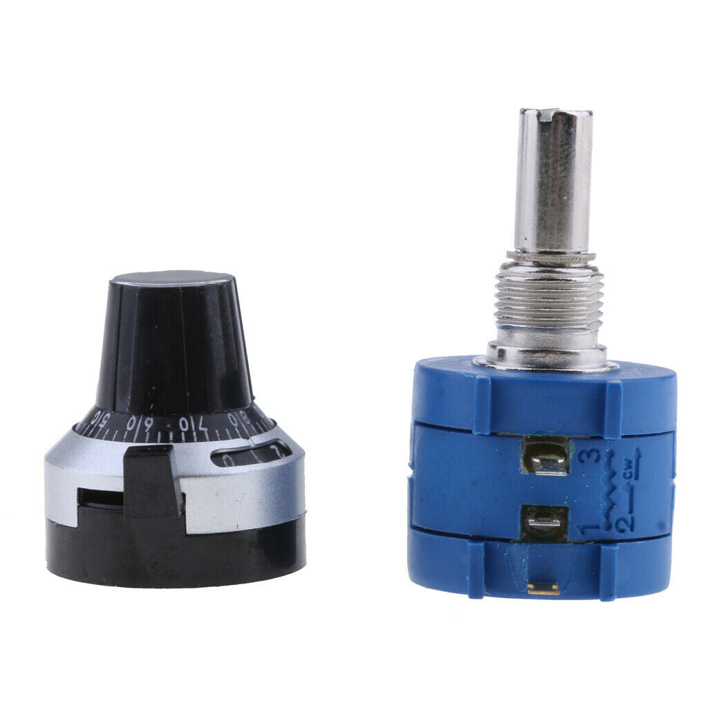 100 Ohm setting potentiometer 10 turns with counting disc rotary knob
