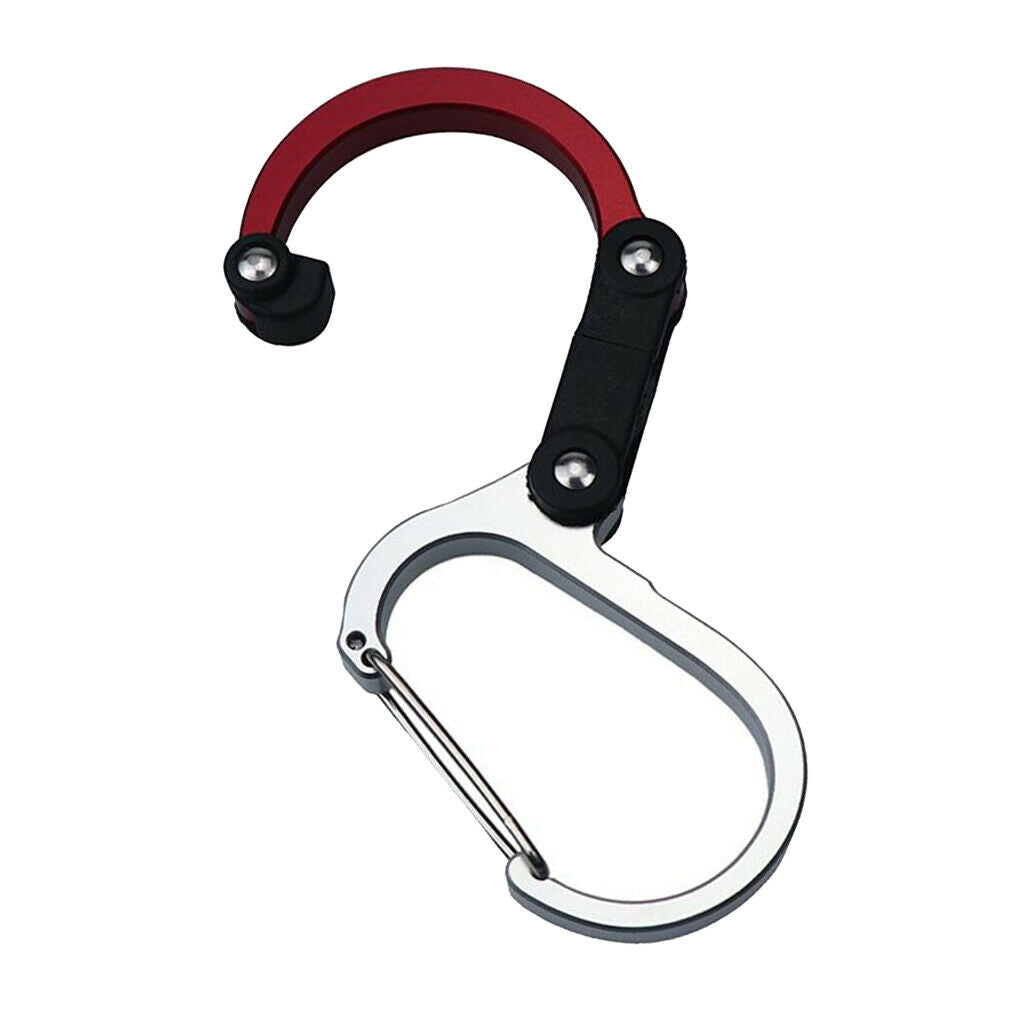 Mini Carabiner Clip Hook Keychain for Travel, Luggage, Small Bag Hanger Red