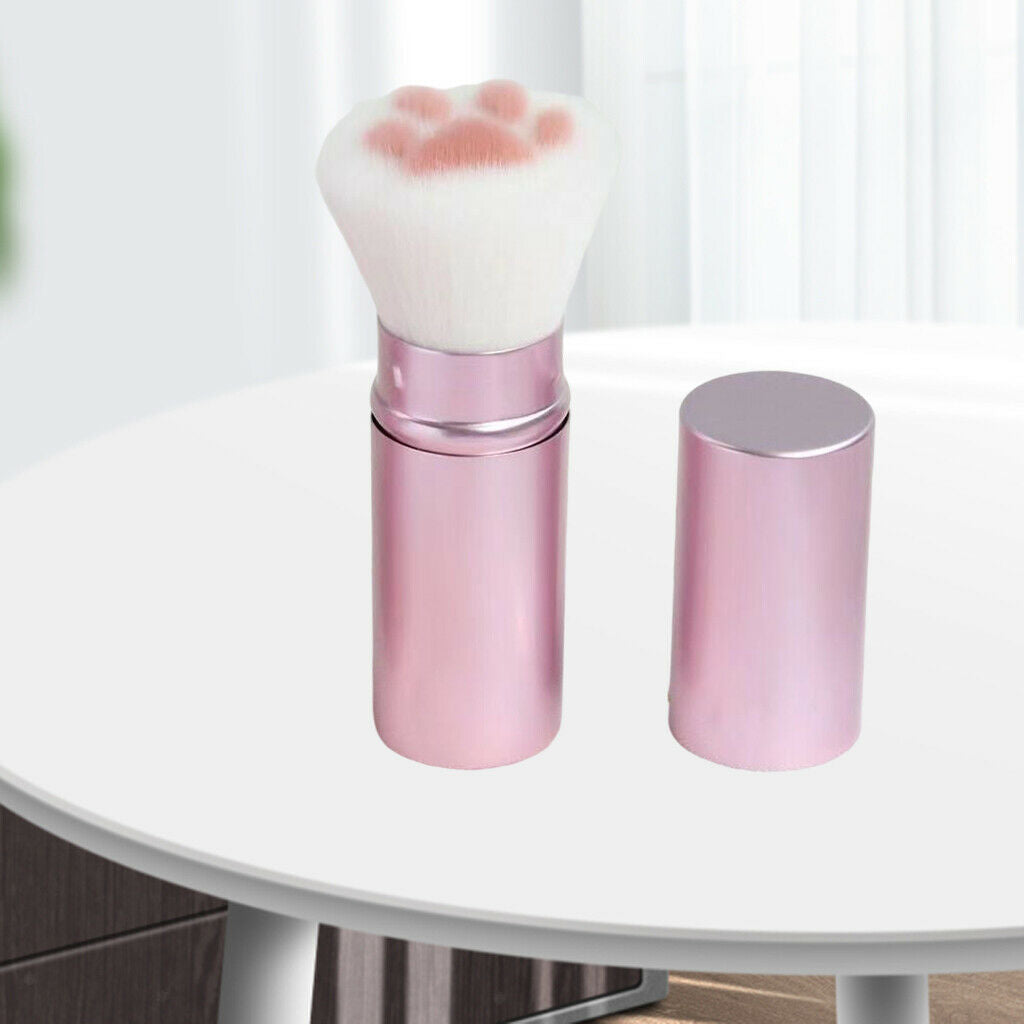 Foundation Makeup Brushes Powder Brush Makeup Tools Retractable Pink