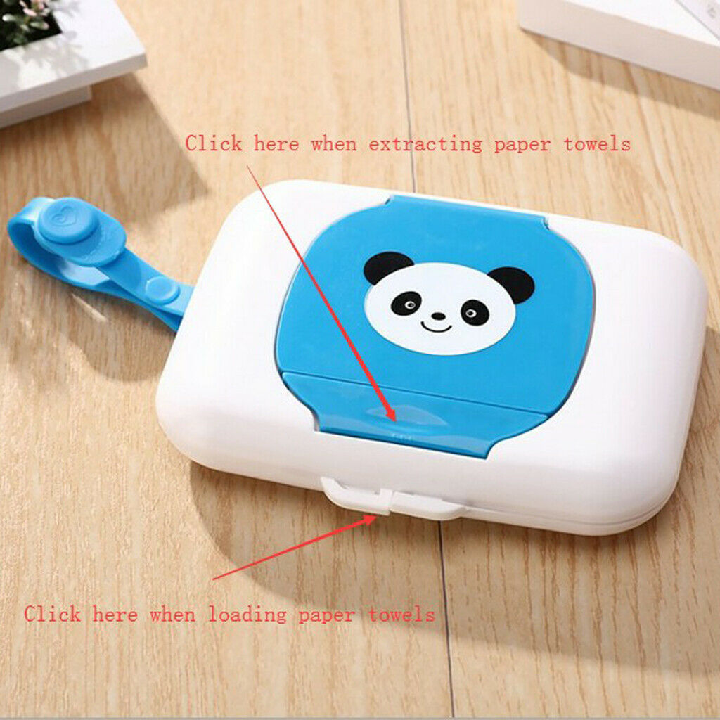 Up Wet Tissue Paper Case Baby Wipe Napkin Storage Box Container Blue