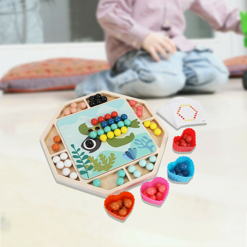 Wooden Beads Toys Children Montessori Educational Toys Wooden Clip Beads