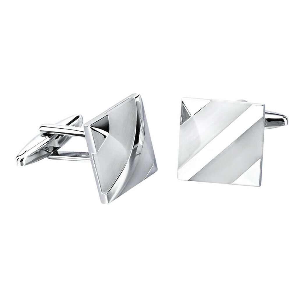 1Pair Geometry Shell Cufflinks Formal Suits Shirt Party French Cuff links