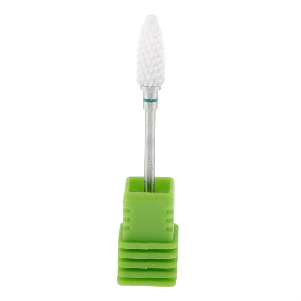 3/32 Ceramic Polishing Head Nail Drill Bit for Electric Nail Machine Green-C