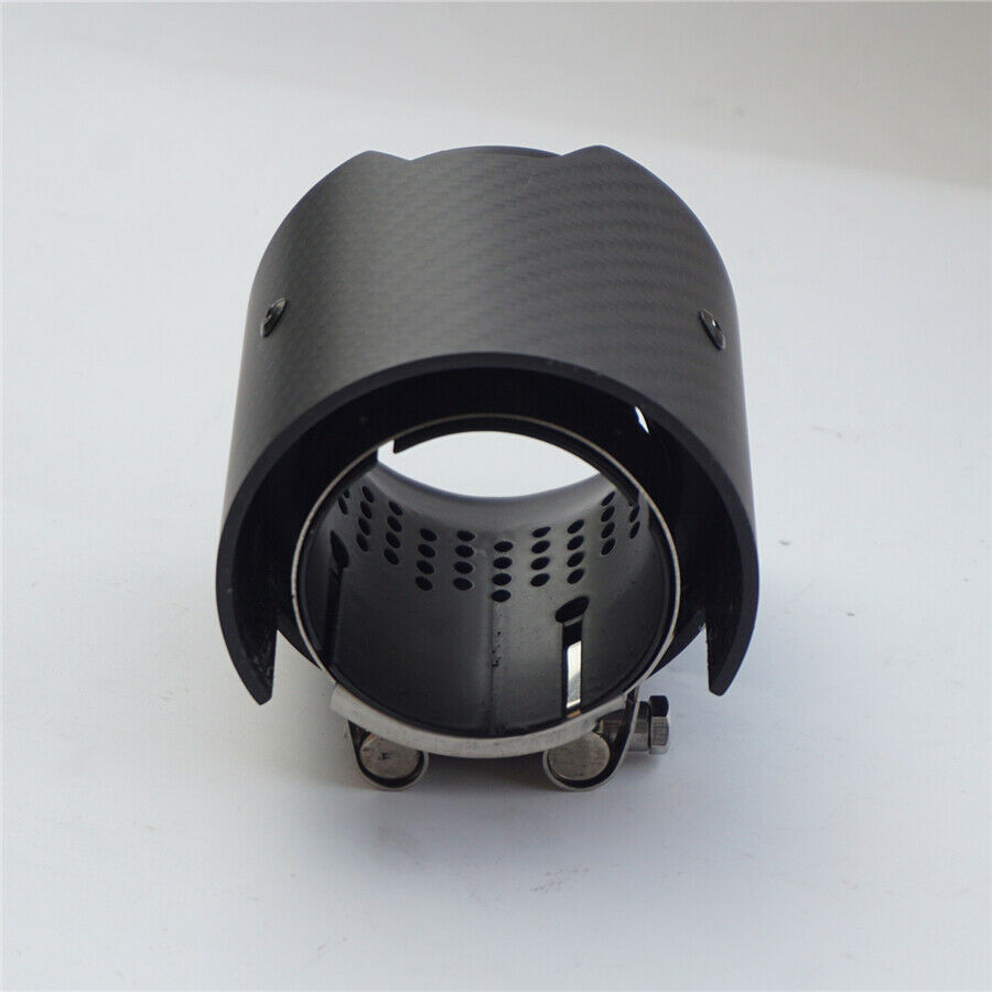 1PC Matte Real Carbon Fiber Exhaust Tip 71MM IN 93MM OUT For BMW Exhaust Pipe