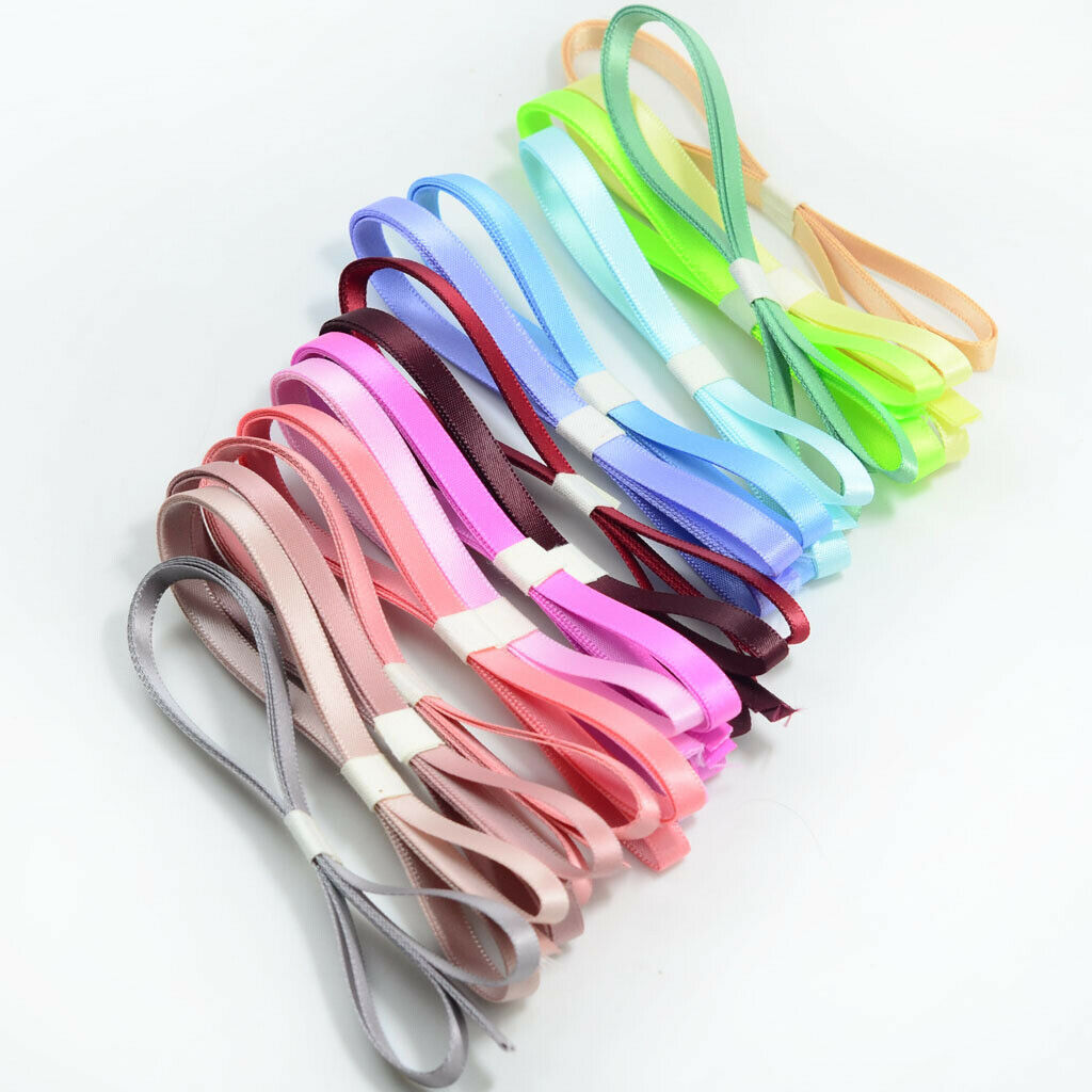 16pcs 1 Yard Double Sided Satin Satin Ribbons for Sewing Crafts 9mm
