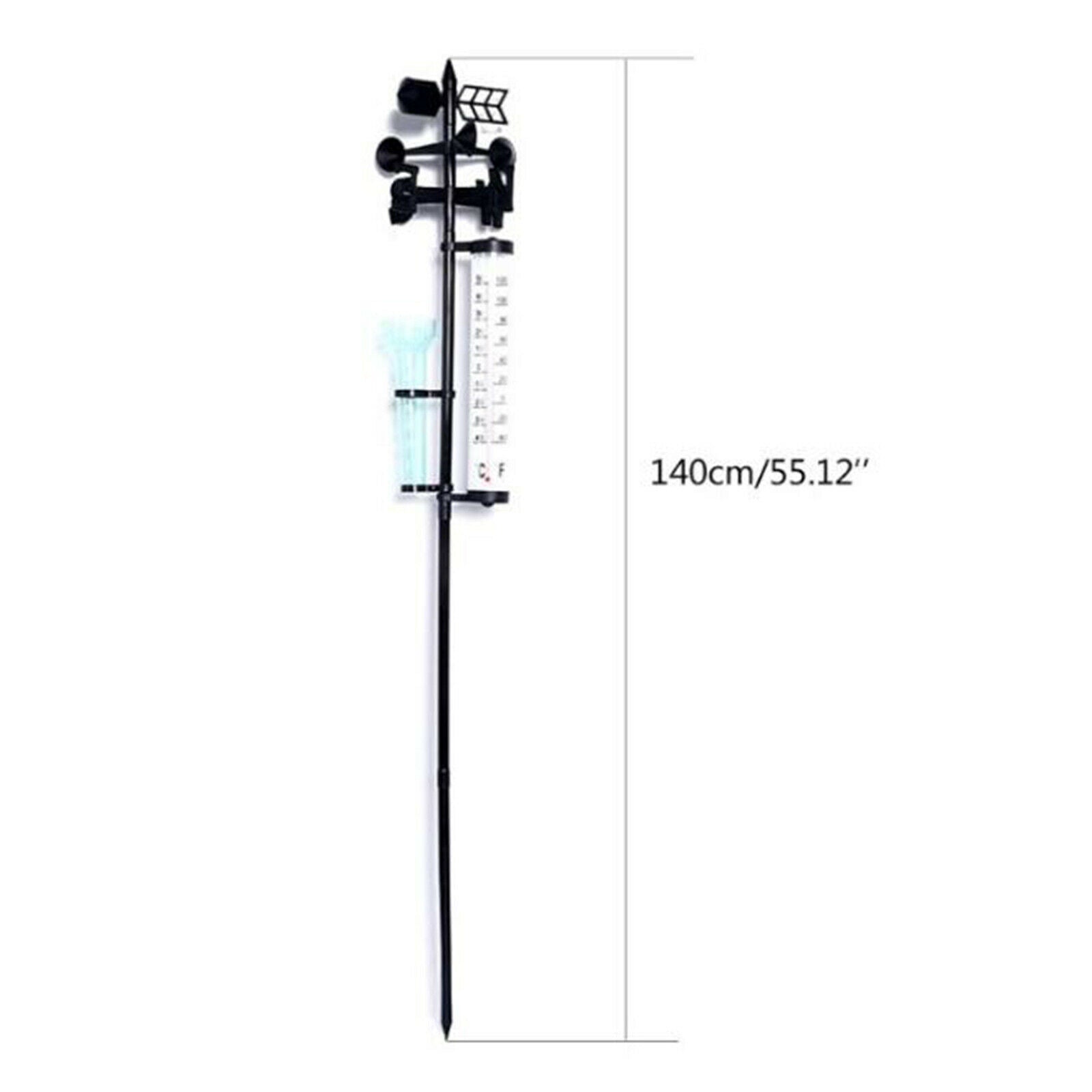 3-in-1 Weather Station Rain Gauge Thermometer Wind Direction Arrow Yard