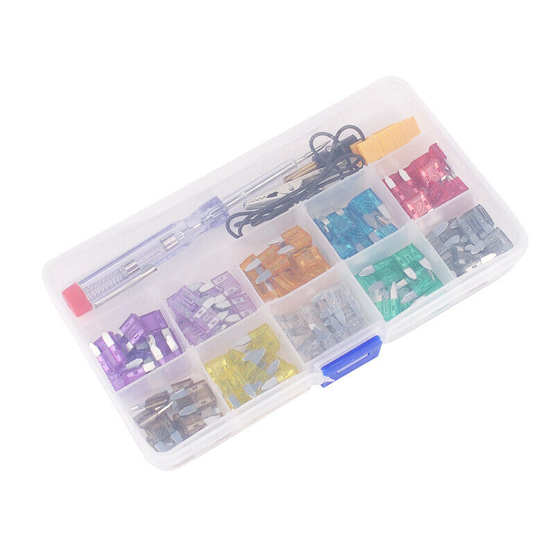 100pcs Auto Car APM ATM Mini  Fuse Box 2A-35A + Electrical Test Pen DIY
