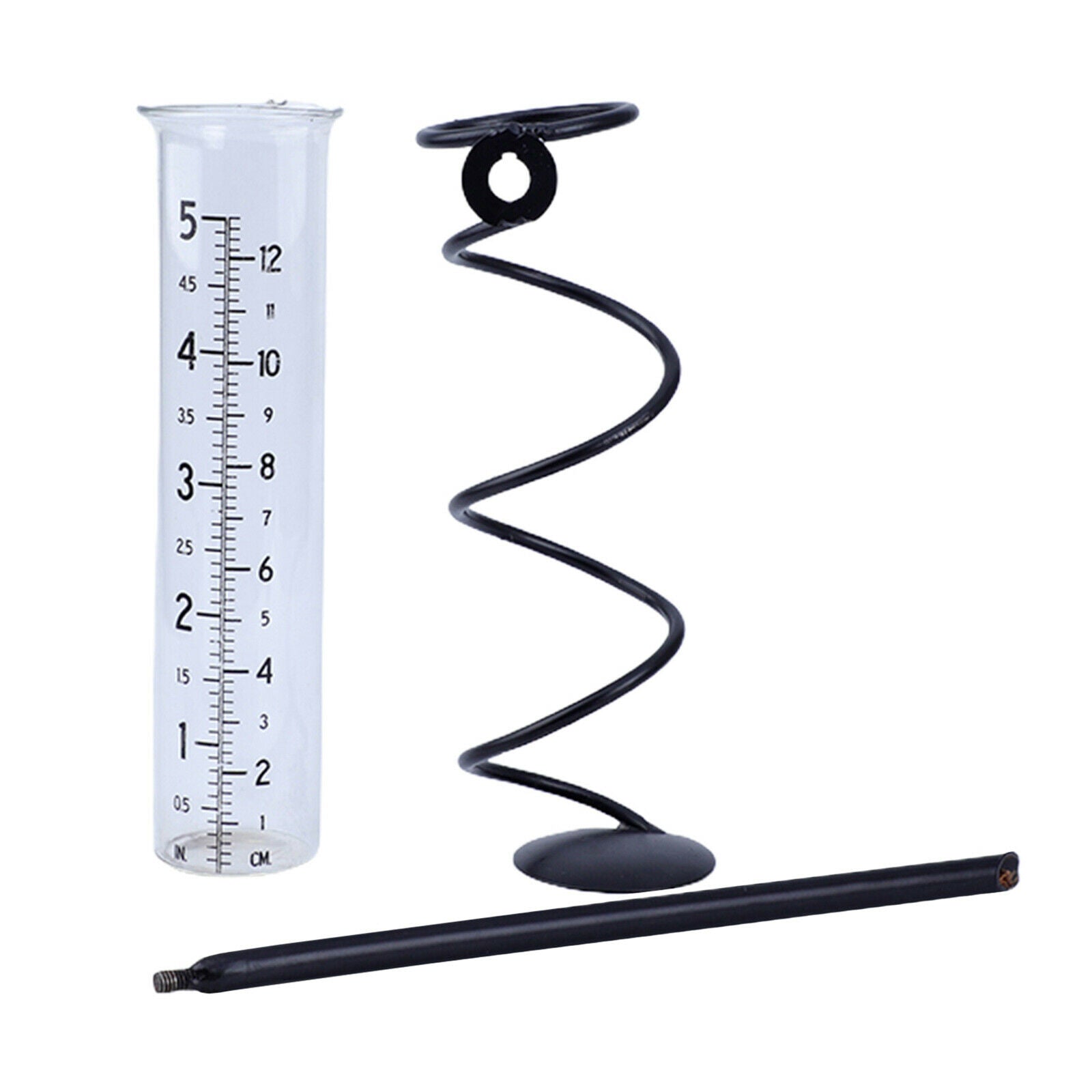Glass Rain Gauge Accurate Rain Meter Measurement for Garden Patio Yard Clear