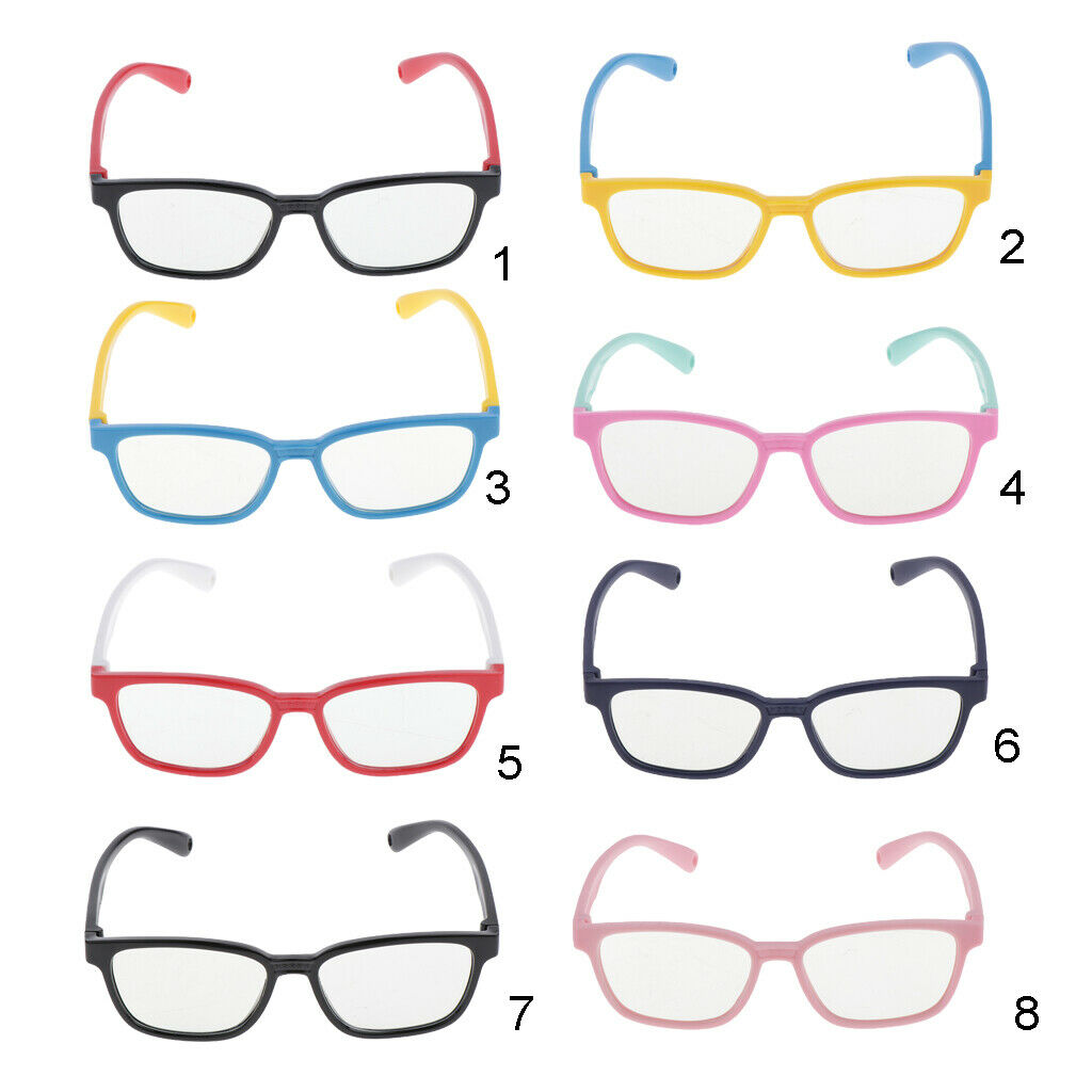 Kids Glasses Blue-blocking Soft Frame Children Flexible Gaming Black + Red