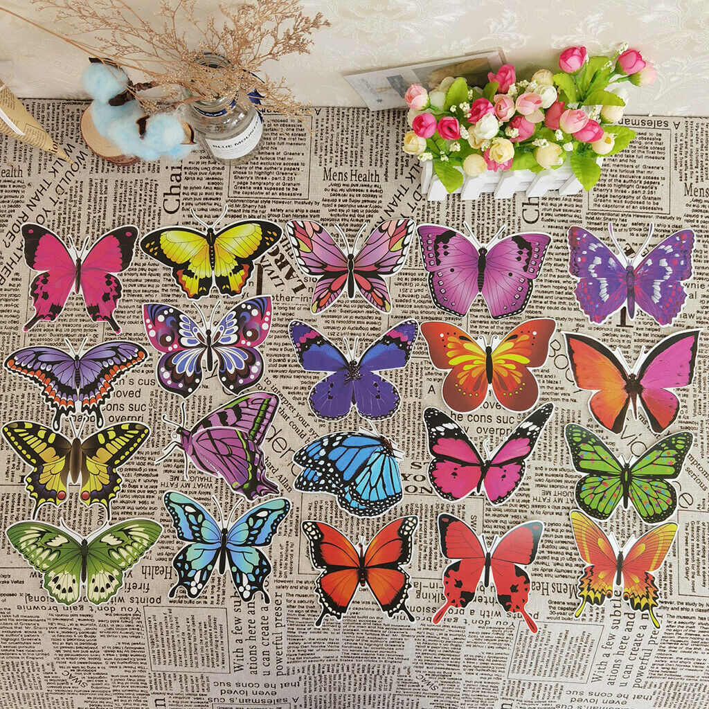 20Pcs Butterfly Window Clings Glass Window Decals Static Cling Home Decor