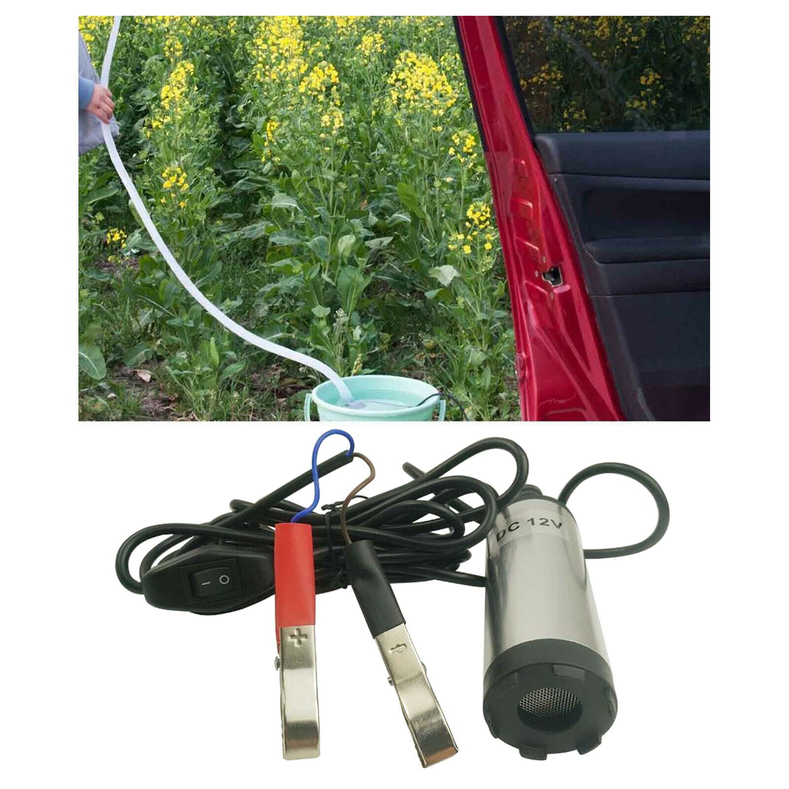 DC 12V Electric Submersible Pump Water Oil Liquid Fuel Transfer