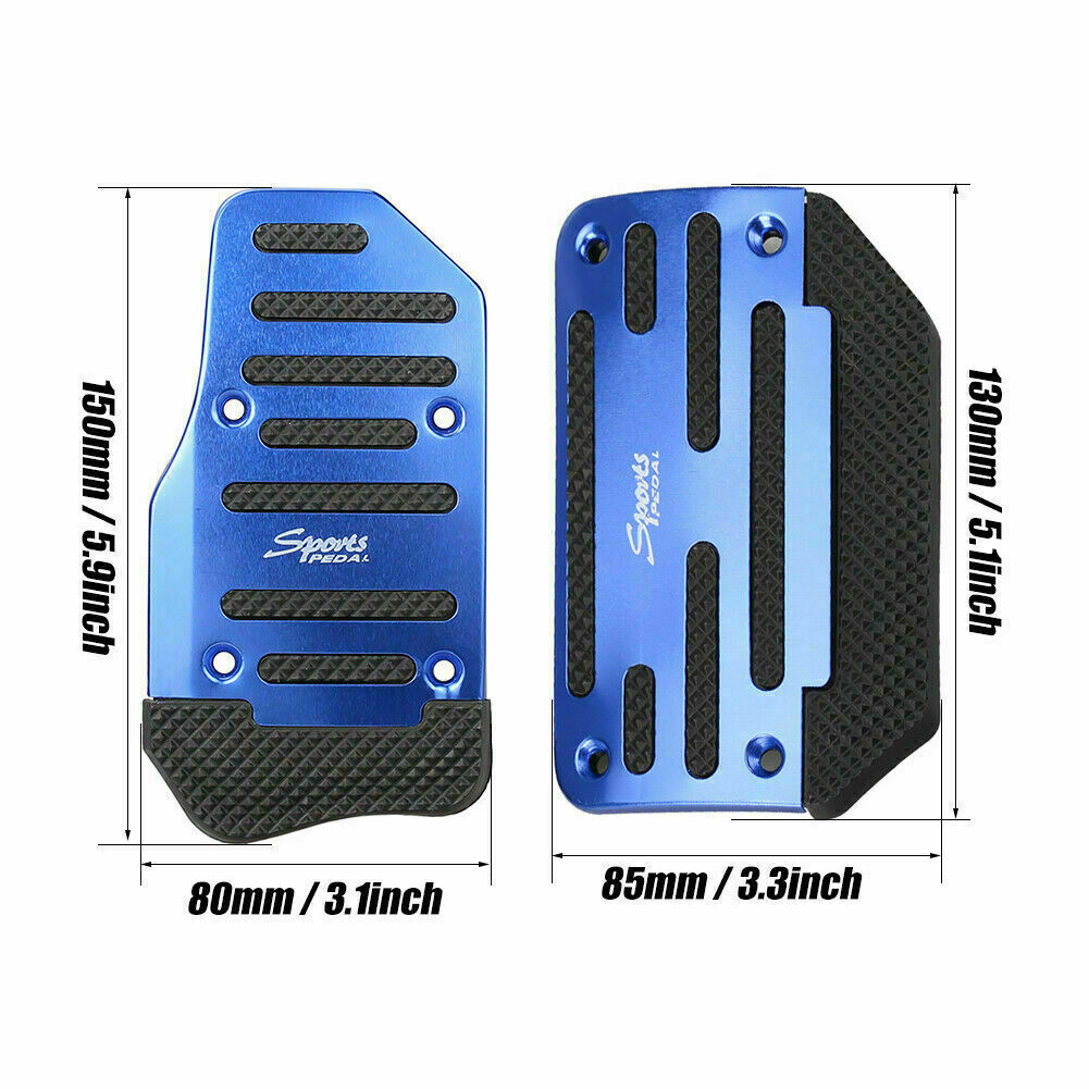 Aluminum Blue Non-Slip Automatic Car Pedals Cover Treadle Accelerator Universal