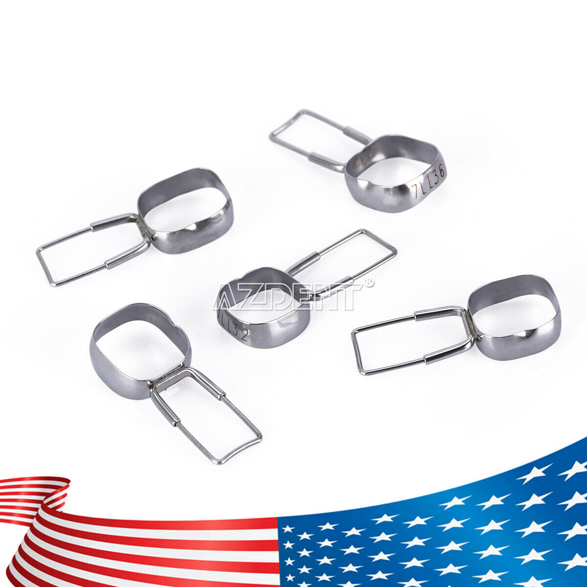 Dental Orthodontic Space Maintainer 2nd molar Band&Loop Kit 32-41# 40Pcs/Kit