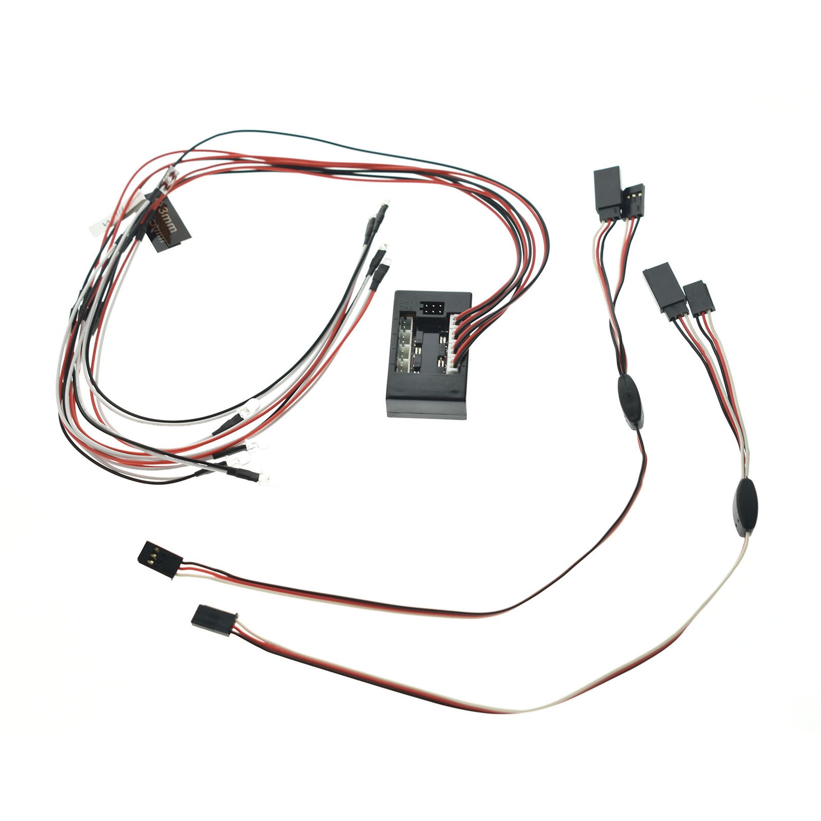 12 LED Brake+Headlight+Signal Light Kit 2.4ghz PPM FM For 1/10 RC Car Truck