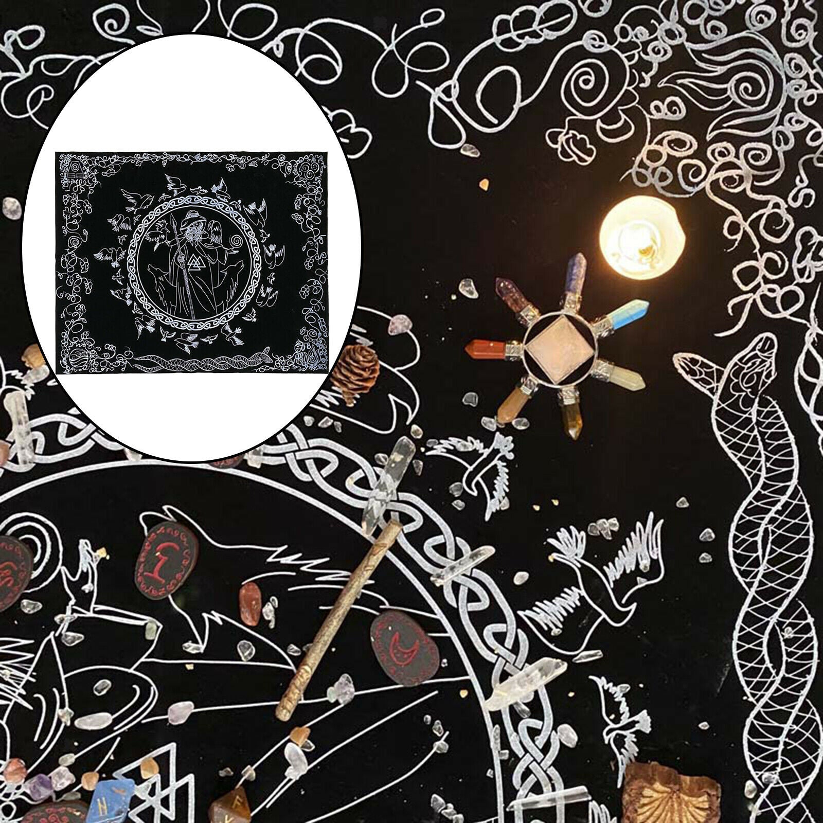 Pentacle Altar Cloth Divination Astrology Tarot Card Game Tablecloth