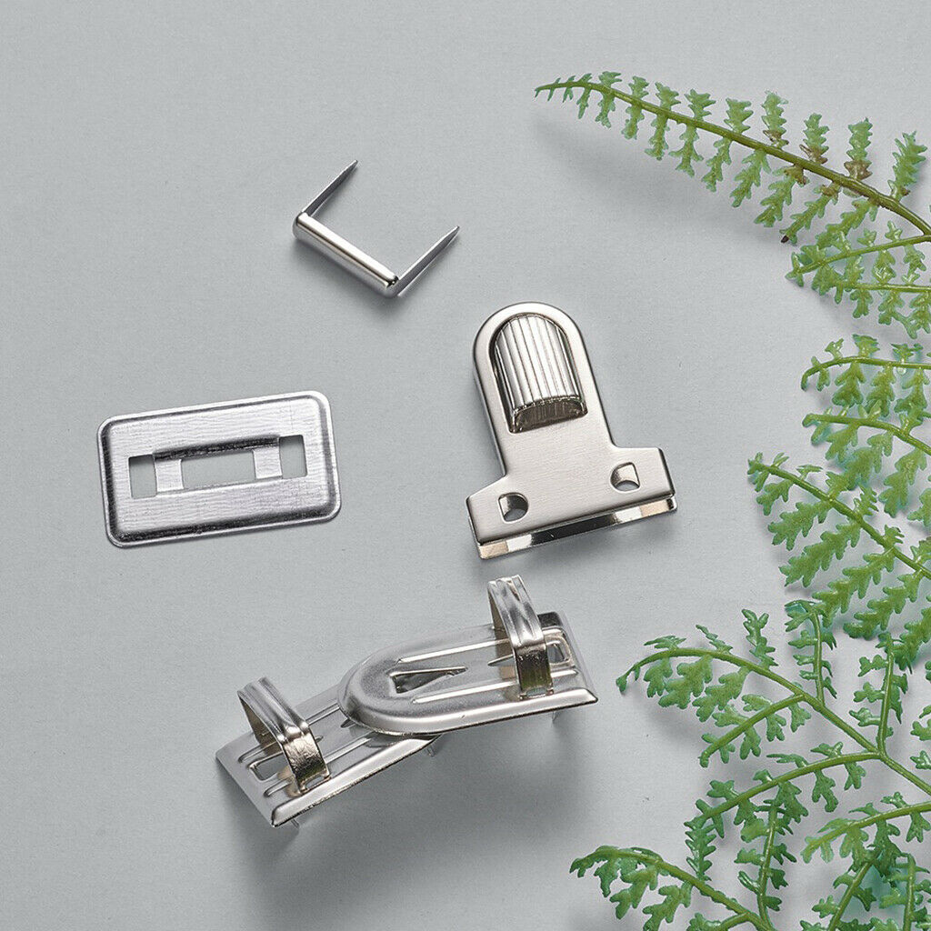 10Sets Push Lock Sets Thumb Tuck Lock Clasp Iron Press Lock for Leather Bags