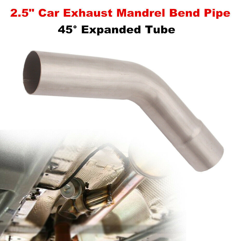 2.5" Car Exhaust Tubing Mandrel Bend Pipe 45Â° Expanded Tube Air Intake Stainless