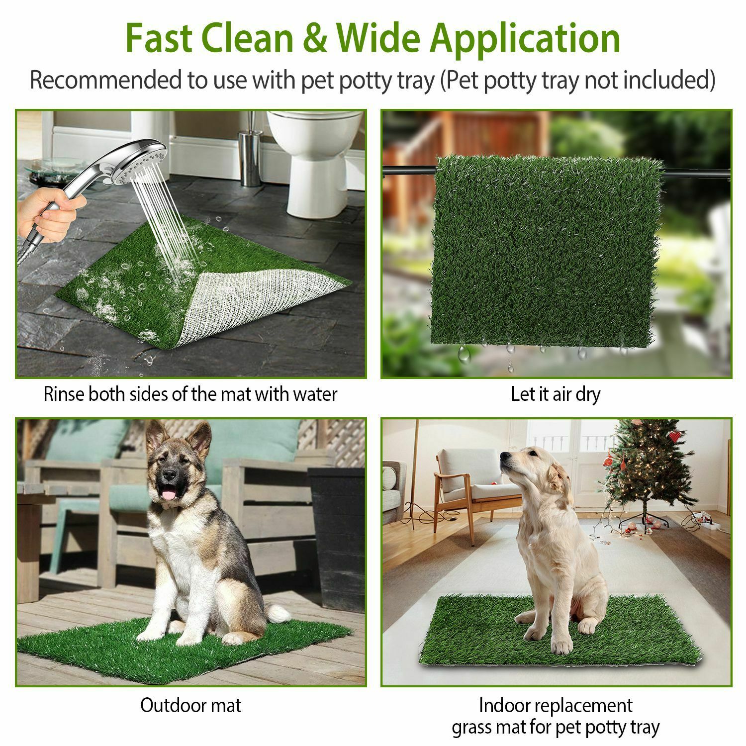 Replacement for Artificial Turf Pet Potty Toilet Training Replacement Grass Pad