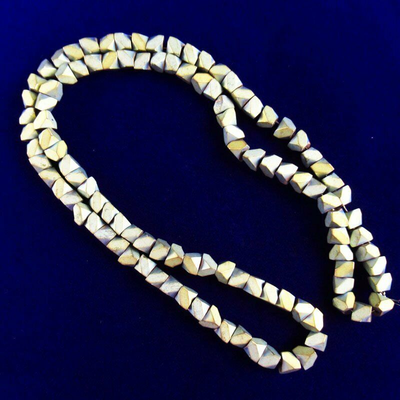 Faceted Army Green Frosted Hematite Square Loose Bead 15.5 inch 22g A-434TS