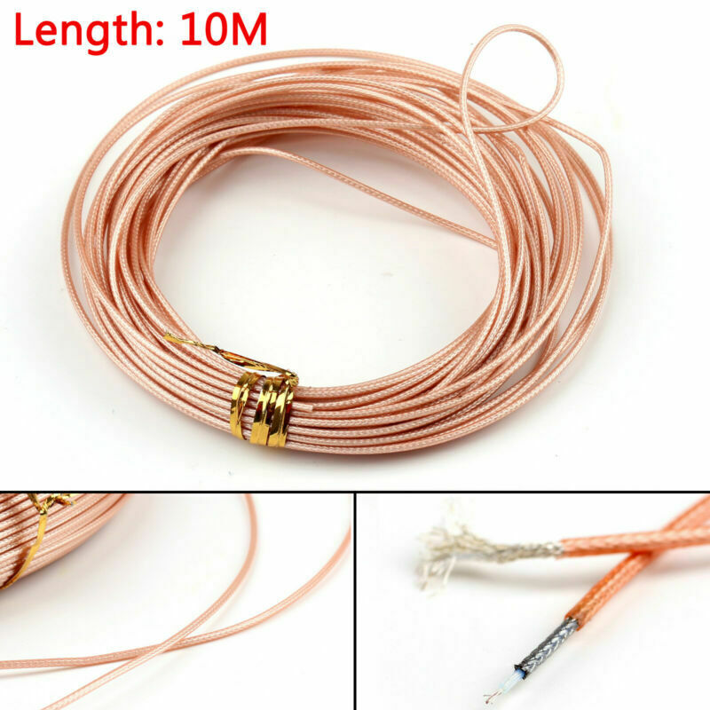 10m RG178 RF Coaxial Cable Connector 50ohm M17/93-RG178 Coax Pigtail 32ft New