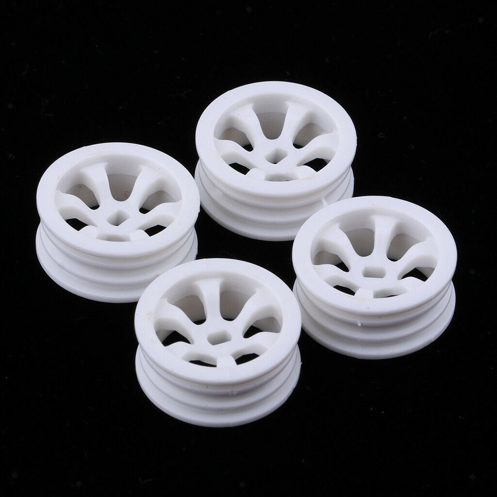 4 pieces white plastic rim replacement rims spare parts for 1:28 WLtoys
