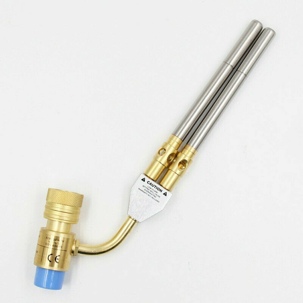 Double Blow Torch Mapp Gas Turbo Torch Brazing Solder Propane Welding Plumbing F