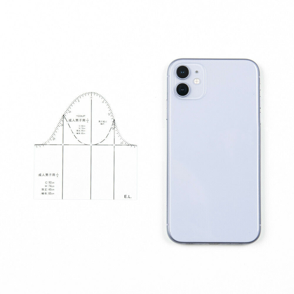 1:4 Clothes Design Ruler Drafting Template Japanese Mens Drawing Prototype Tools