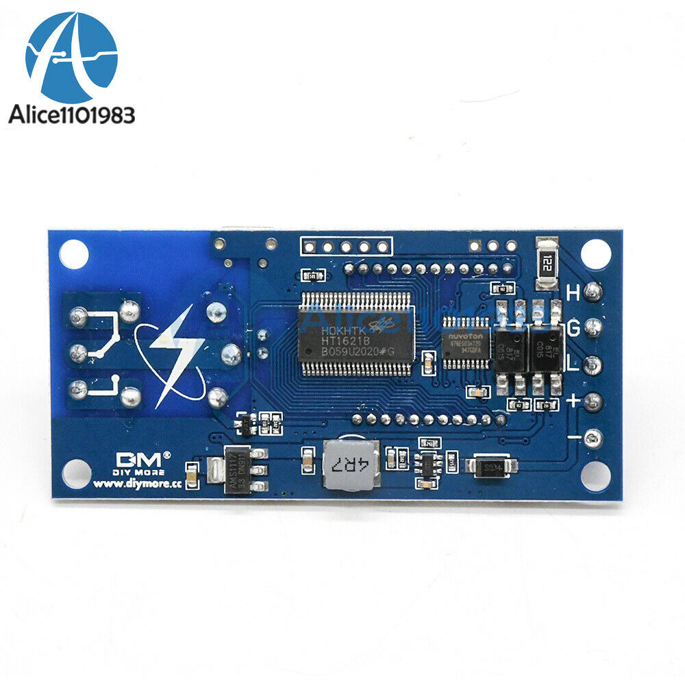 DC 5V-30V LCD Display Delay Relay Module With MICRO USB Interface
