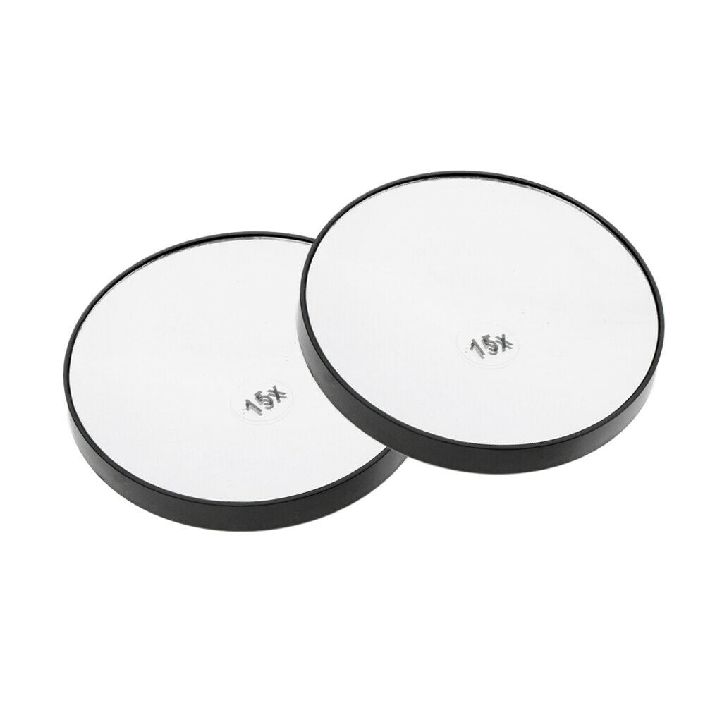 2x Travel Wall Suction Mirror Magnifying Makeup Cosmetic Bedroom Mirror 15X