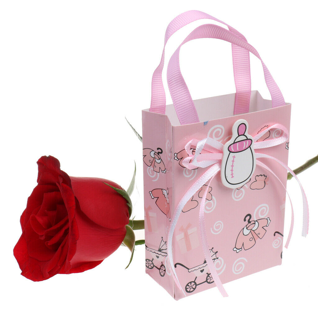 24 Cute Girl Boy Baby Shower Candy Gift Bags Tote Birthday Party Favor