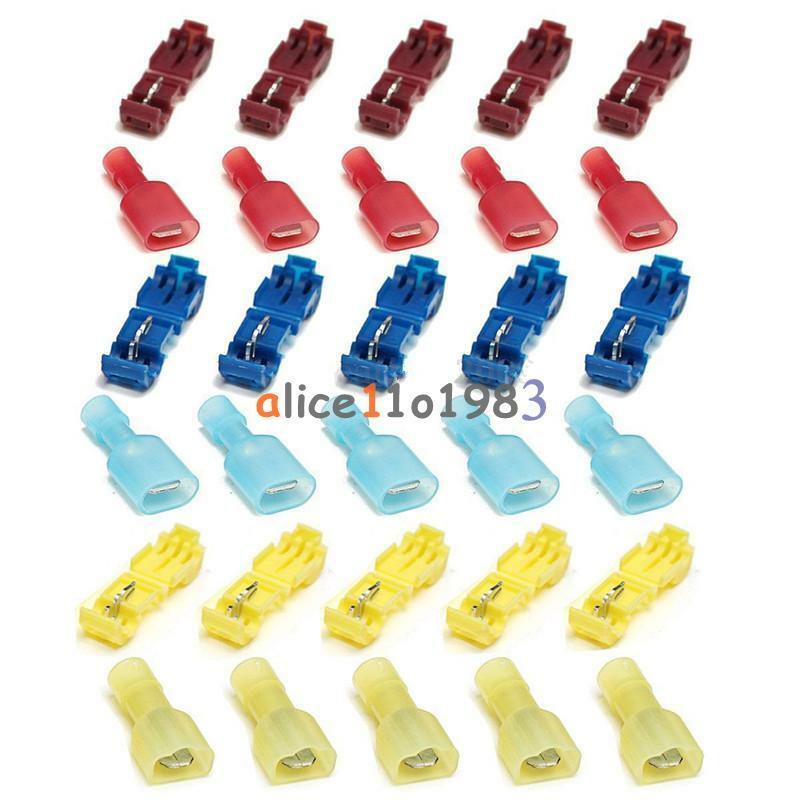 60PCS Car Audio Quick Splice Crimp Terminal & Male Spade Wire Connector 22-10AWG