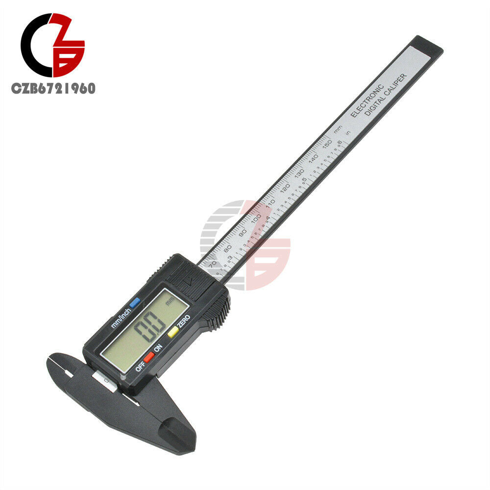 0-150mm LCD Digital Electronic Carbon Fiber Vernier Caliper Gauge Micrometer