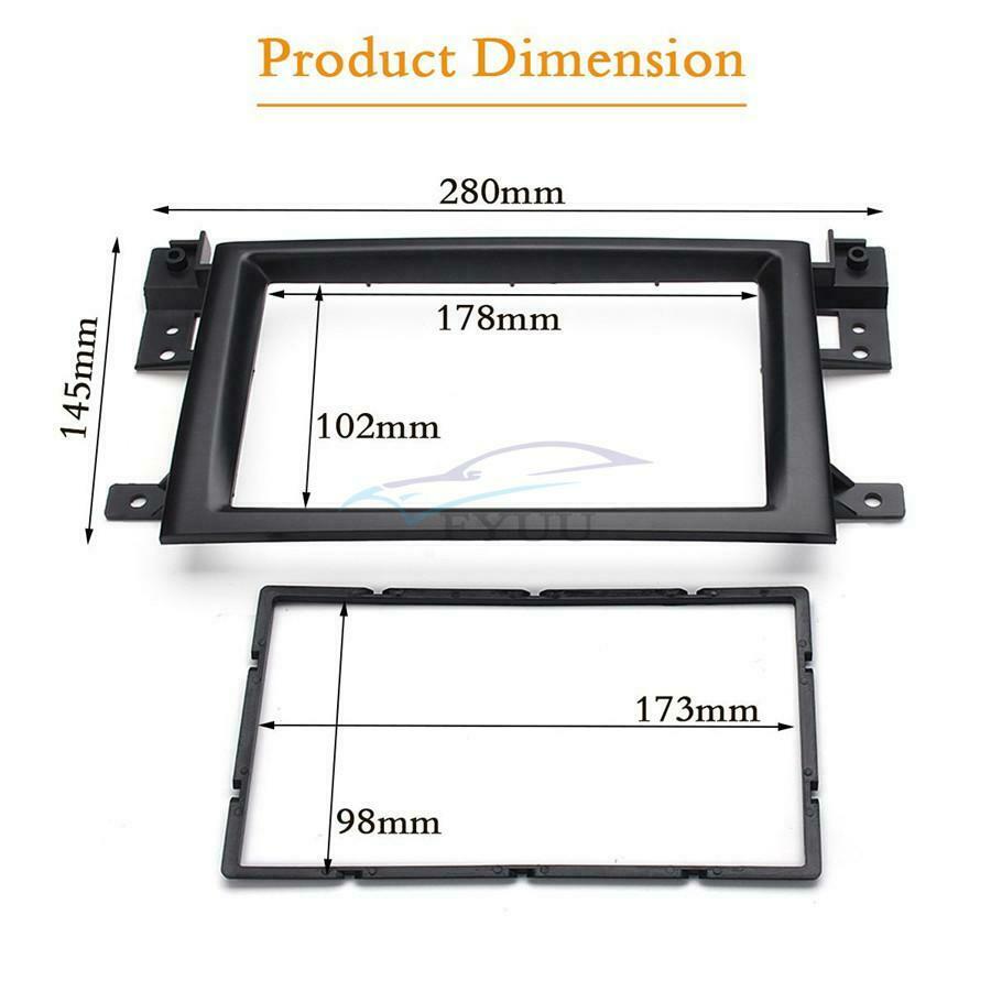 1 Set Dual DIN Car Stereo Radio Mounting Frame For 2005-2014 Suzuki Grand Vitara